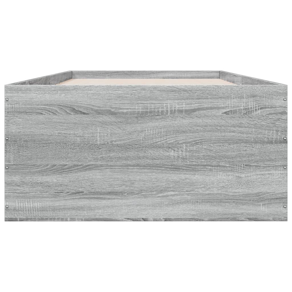 vidaXL Πλαίσιο Κρεβατιού Γκρι Sonoma 90x200 εκ. Επεξεργασμένο Ξύλο