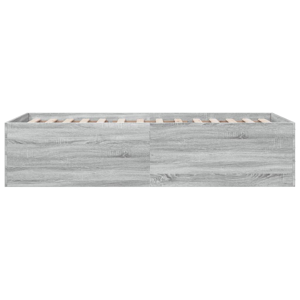 vidaXL Πλαίσιο Κρεβατιού Γκρι Sonoma 90x200 εκ. Επεξεργασμένο Ξύλο
