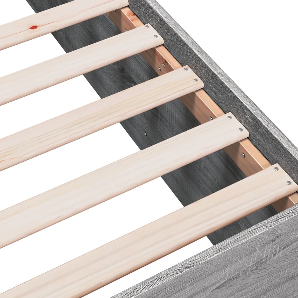vidaXL Πλαίσιο Κρεβατιού Γκρι Sonoma 90x200 εκ. Επεξεργασμένο Ξύλο