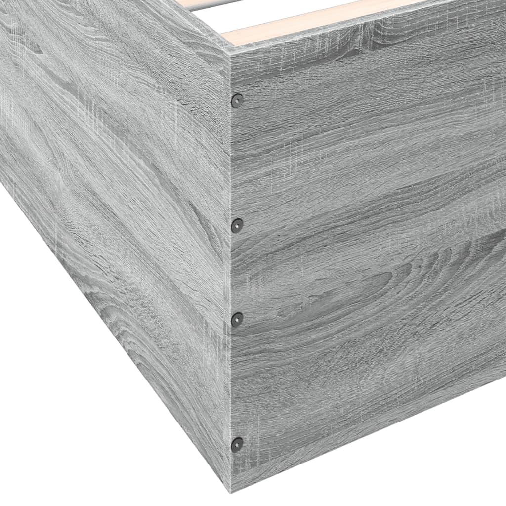 vidaXL Πλαίσιο Κρεβατιού Γκρι Sonoma 90x200 εκ. Επεξεργασμένο Ξύλο