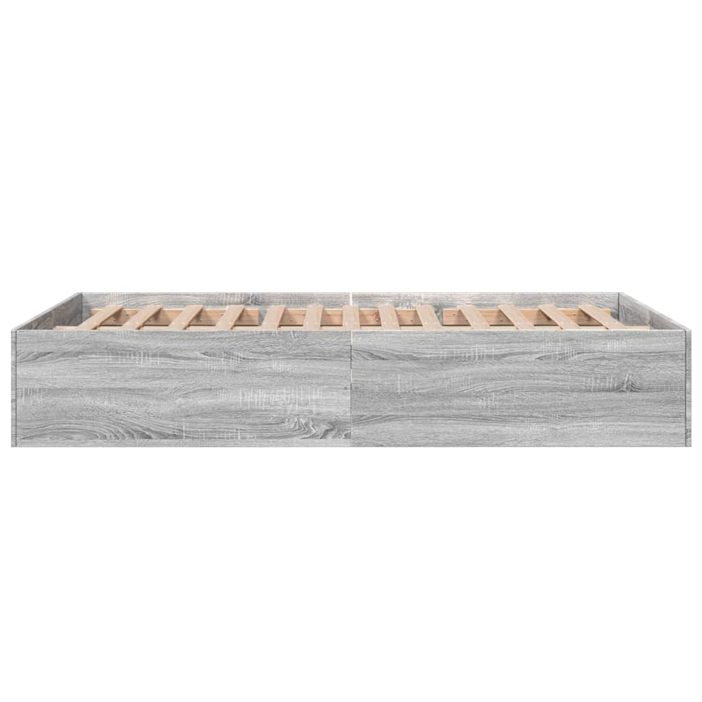 vidaXL Πλαίσιο Κρεβατιού Γκρι Sonoma 120 x 190 εκ. Επεξεργασμένο Ξύλο