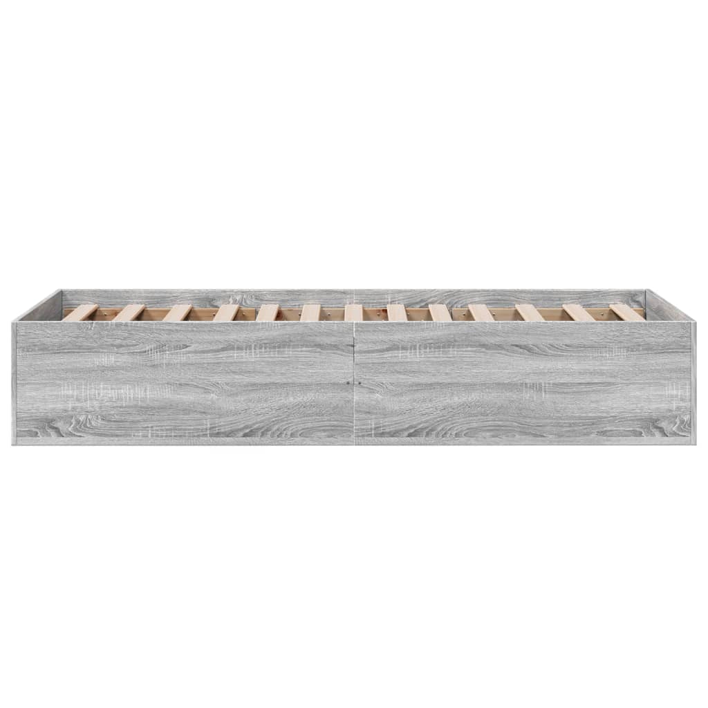 vidaXL Πλαίσιο Κρεβατιού Γκρι Sonoma 90x200 εκ. Επεξεργασμένο Ξύλο