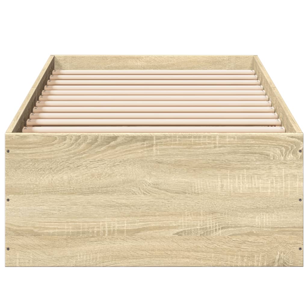 vidaXL Πλαίσιο Κρεβατιού Sonoma Δρυς 90 x 190 εκ. Επεξεργασμένο Ξύλο