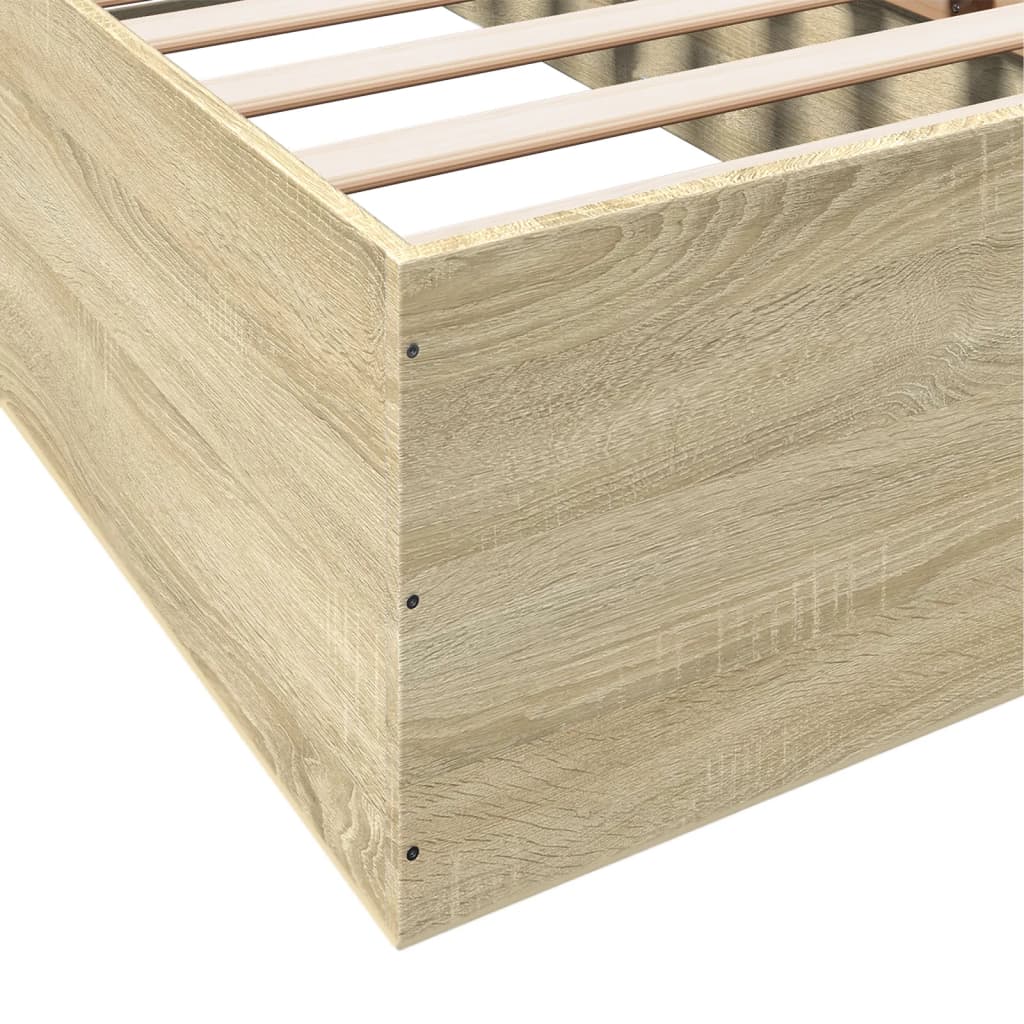 vidaXL Πλαίσιο Κρεβατιού Sonoma Δρυς 90 x 190 εκ. Επεξεργασμένο Ξύλο