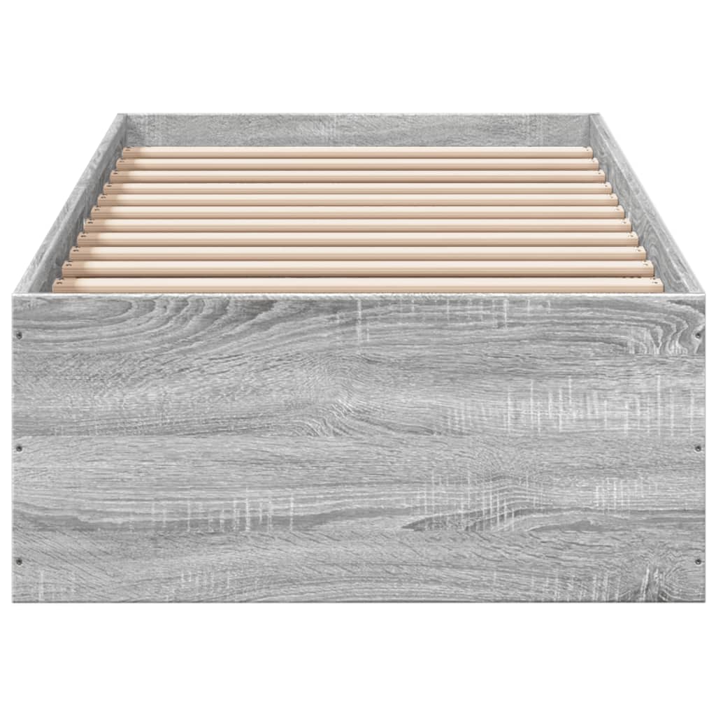 vidaXL Πλαίσιο Κρεβατιού Γκρι Sonoma 90 x 190 εκ. Επεξεργασμένο Ξύλο
