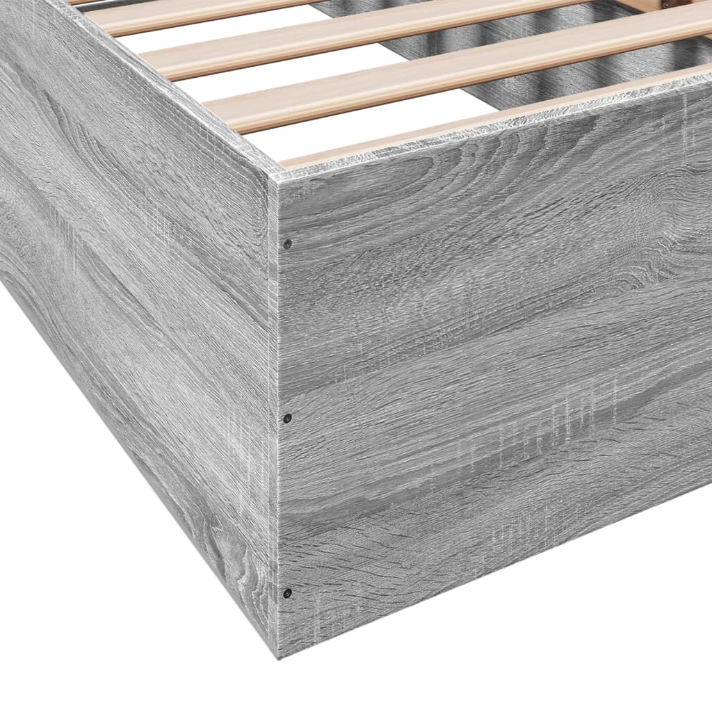 vidaXL Πλαίσιο Κρεβατιού Γκρι Sonoma 90 x 190 εκ. Επεξεργασμένο Ξύλο
