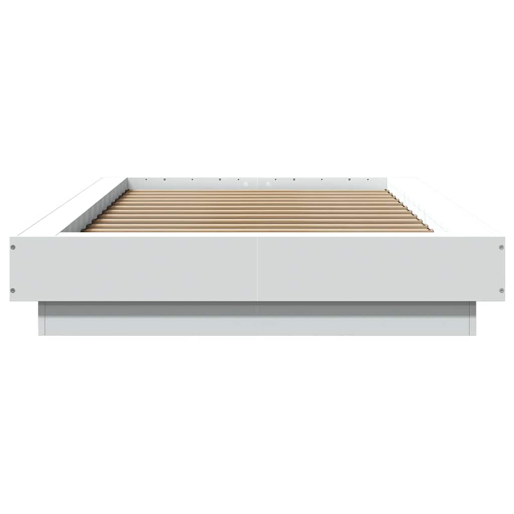 vidaXL Πλαίσιο Κρεβατιού με Φώτα LED Λευκό 100 x 200 εκ. Επεξεργ. Ξύλο