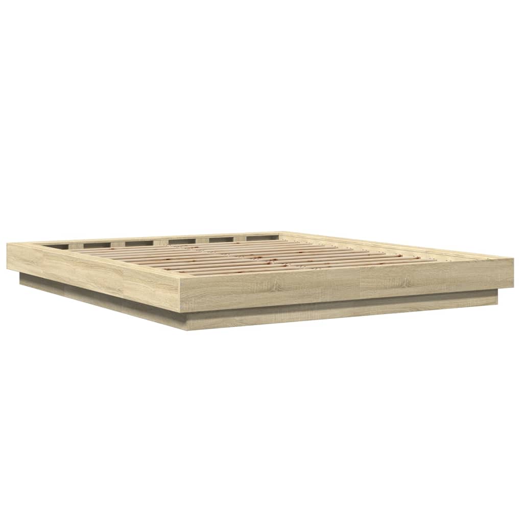 vidaXL Πλαίσιο Κρεβατιού Sonoma Δρυς 150x200 εκ. Επεξεργασμένο Ξύλο