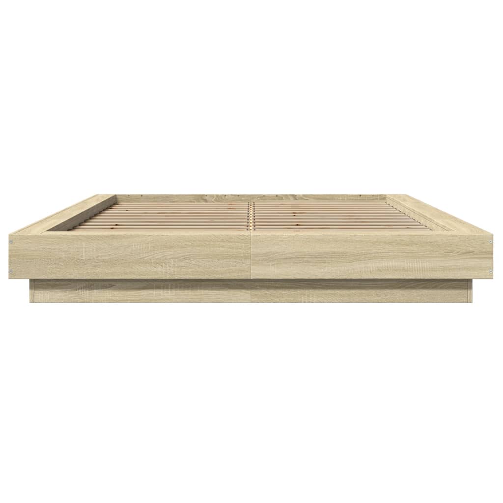 vidaXL Πλαίσιο Κρεβατιού Sonoma Δρυς 140x200 εκ. Επεξεργασμένο Ξύλο