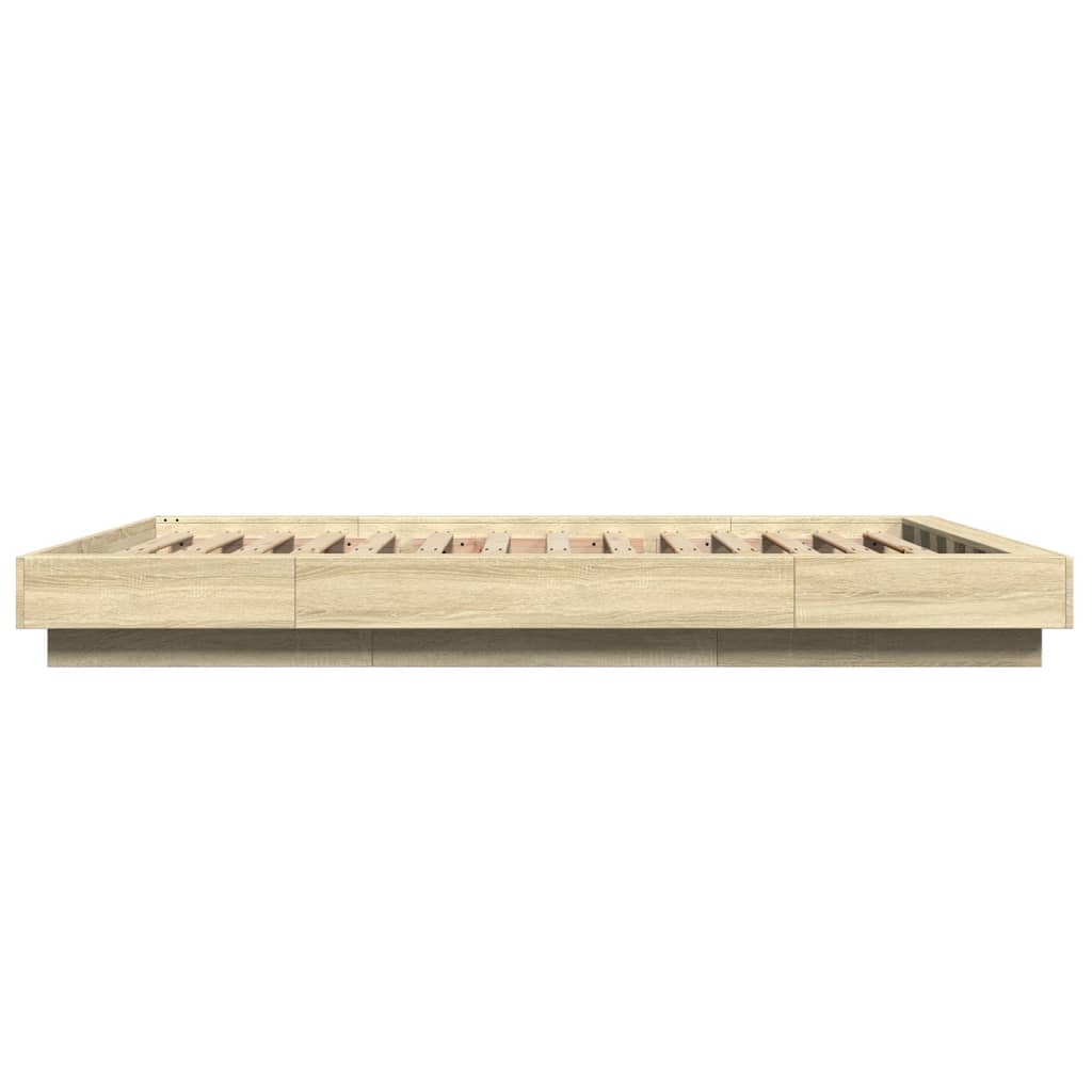 vidaXL Πλαίσιο Κρεβατιού Sonoma Δρυς 140x200 εκ. Επεξεργασμένο Ξύλο