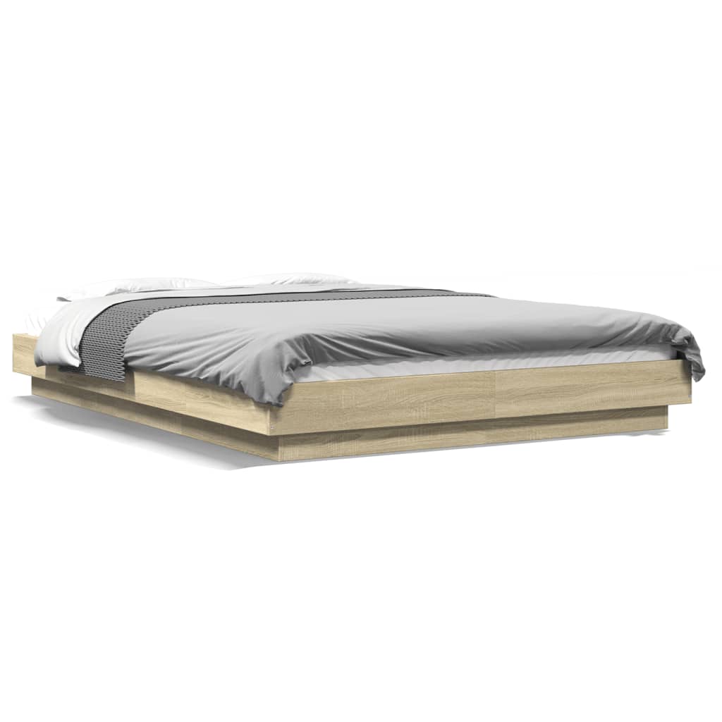 vidaXL Πλαίσιο Κρεβατιού Sonoma Δρυς 120x200 εκ. Επεξεργασμένο Ξύλο