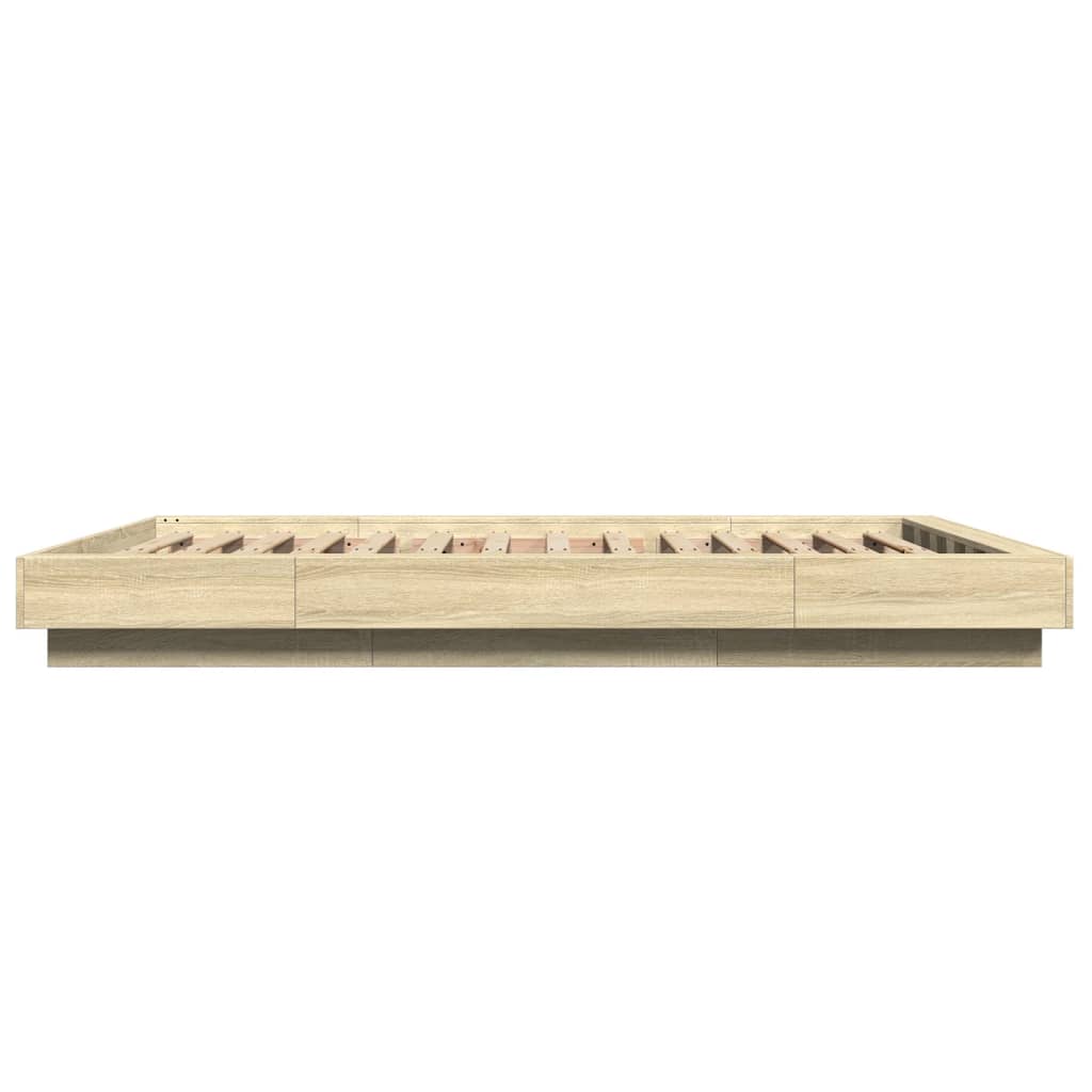 vidaXL Πλαίσιο Κρεβατιού Sonoma Δρυς 120x200 εκ. Επεξεργασμένο Ξύλο