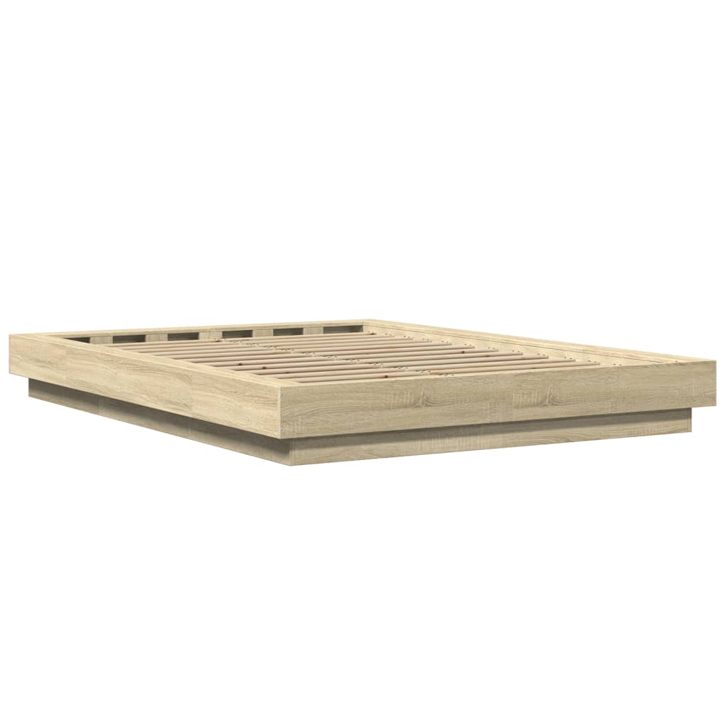vidaXL Πλαίσιο Κρεβατιού Sonoma Δρυς 120x200 εκ. Επεξεργασμένο Ξύλο