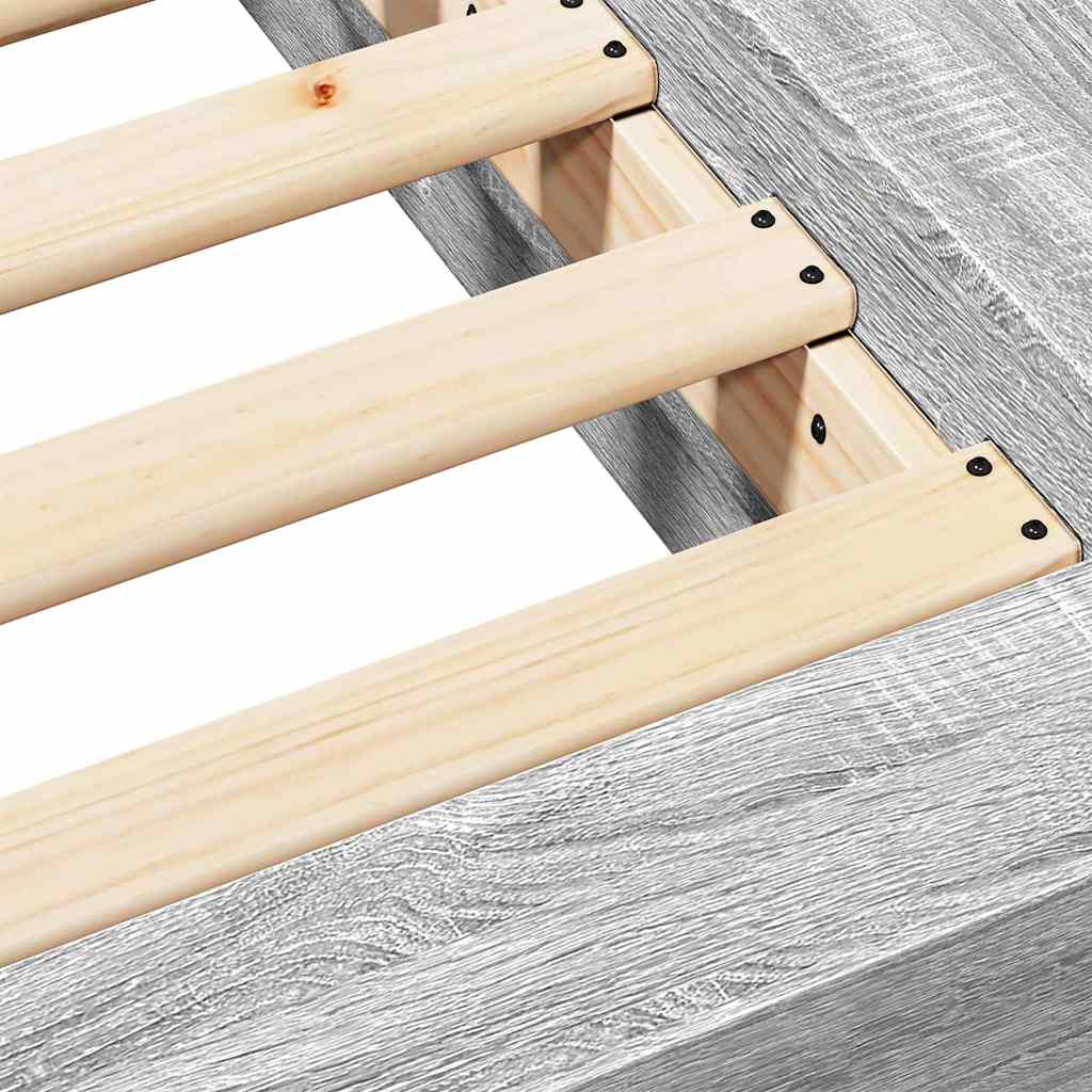 vidaXL Πλαίσιο Κρεβατιού Γκρι Sonoma 100x200 εκ. Επεξεργασμένο Ξύλο