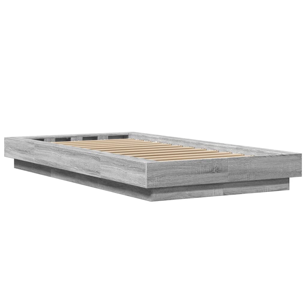 vidaXL Πλαίσιο Κρεβατιού Γκρι Sonoma 90x200 εκ. Επεξεργασμένο Ξύλο