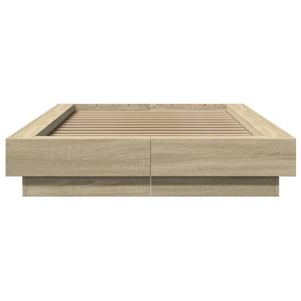 vidaXL Πλαίσιο Κρεβατιού Sonoma Δρυς 75 x 190 εκ. Επεξεργασμένο Ξύλο