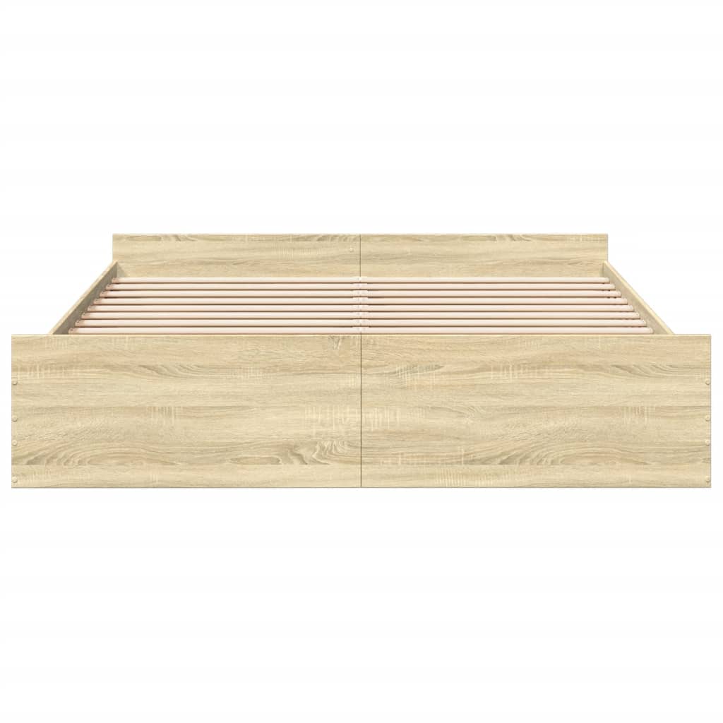vidaXL Πλαίσιο Κρεβατιού με συρτάρια Sonoma Δρυς 180x200εκ. Επεξ. Ξύλο