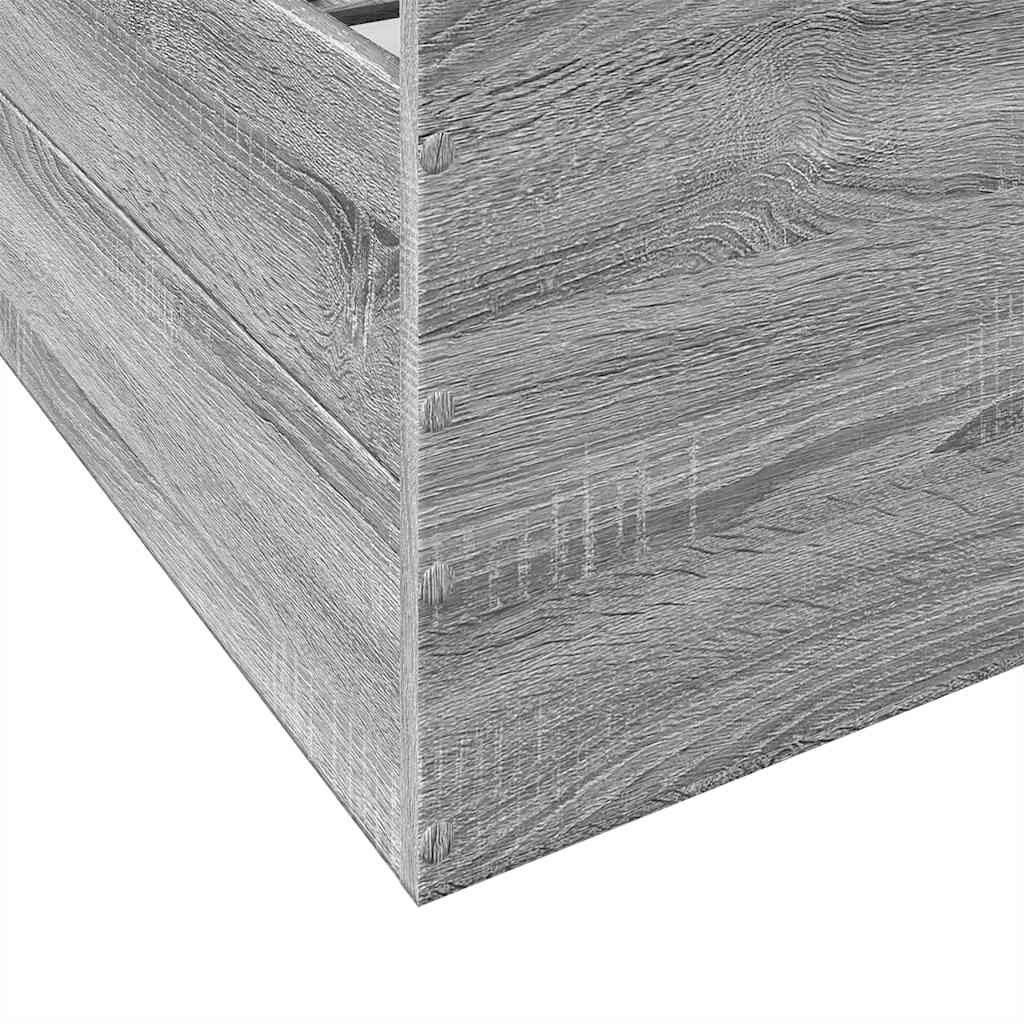 vidaXL Πλαίσιο Κρεβατιού με συρτάρια Γκρι sonoma 180x200εκ. Επεξ. Ξύλο