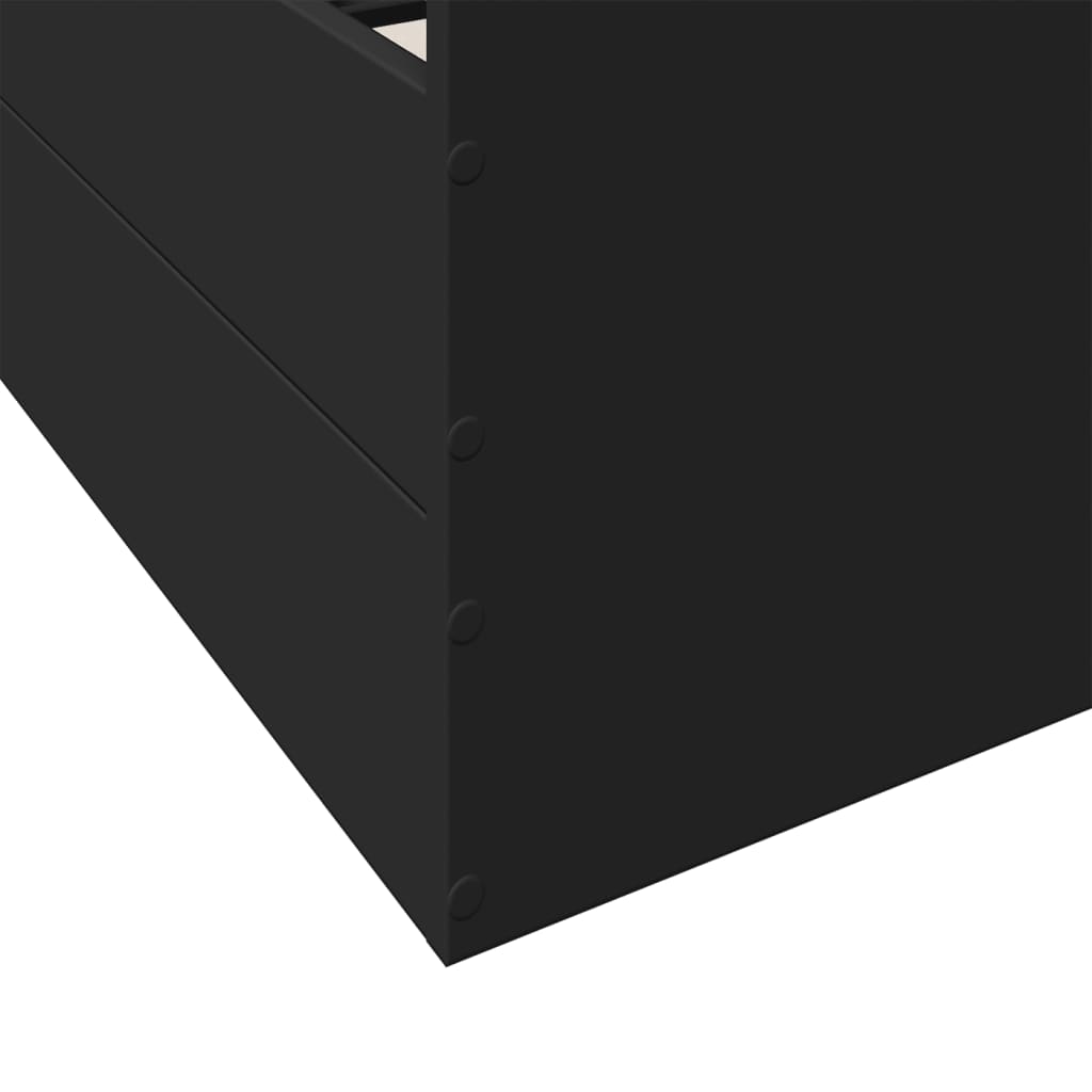 vidaXL Πλαίσιο Κρεβατιού με Συρτάρια Μαύρο 150 x 200 εκ. Επεξεργ. Ξύλο