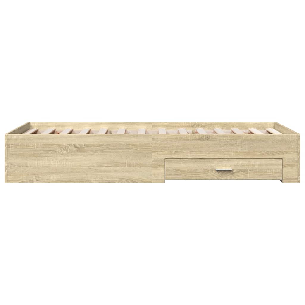 vidaXL Πλαίσιο Κρεβατιού με συρτάρια Sonoma Δρυς 100x200εκ. Επεξ. Ξύλο