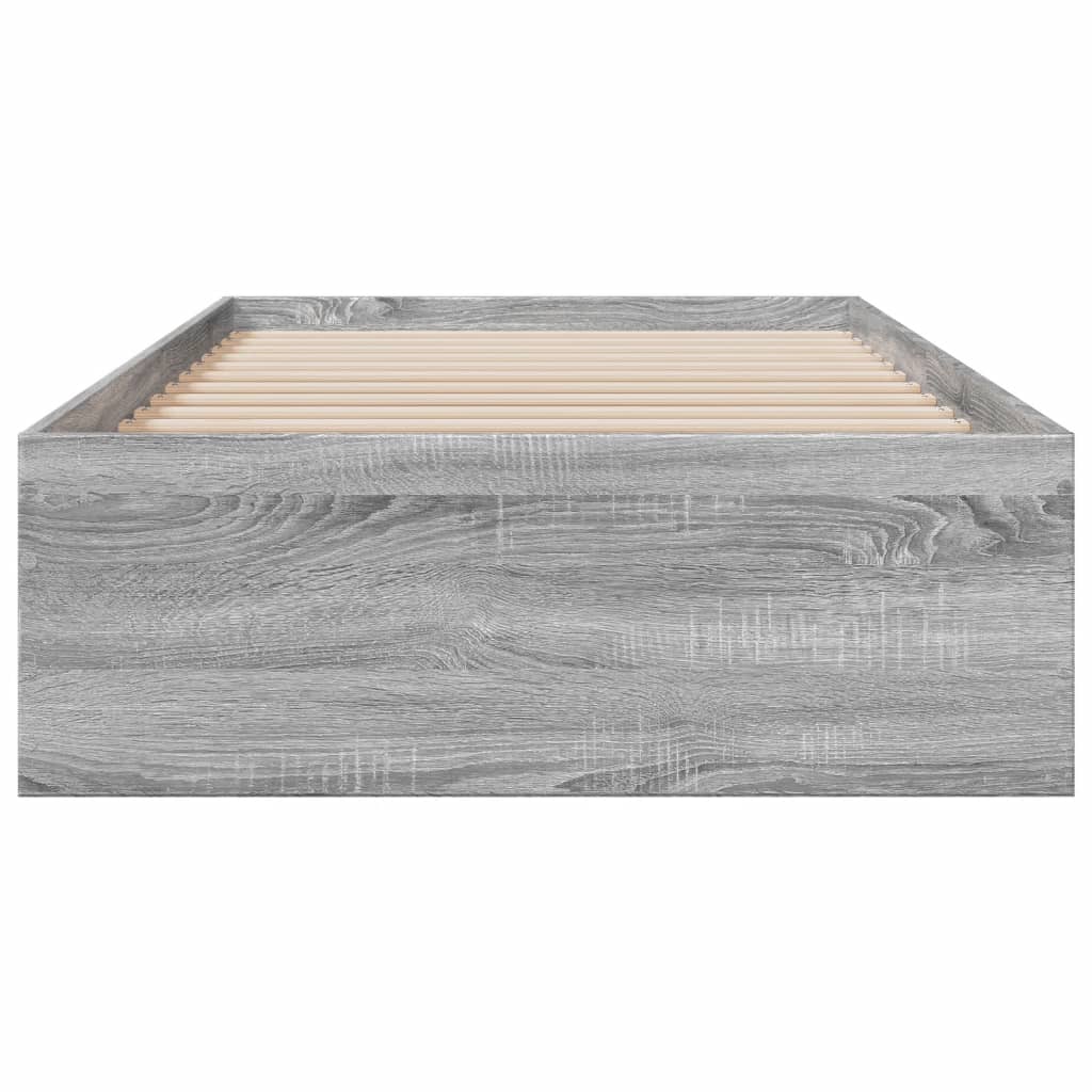 vidaXL Πλαίσιο Κρεβατιού με συρτάρια Γκρι sonoma 90x200εκ. Επεξ. Ξύλο