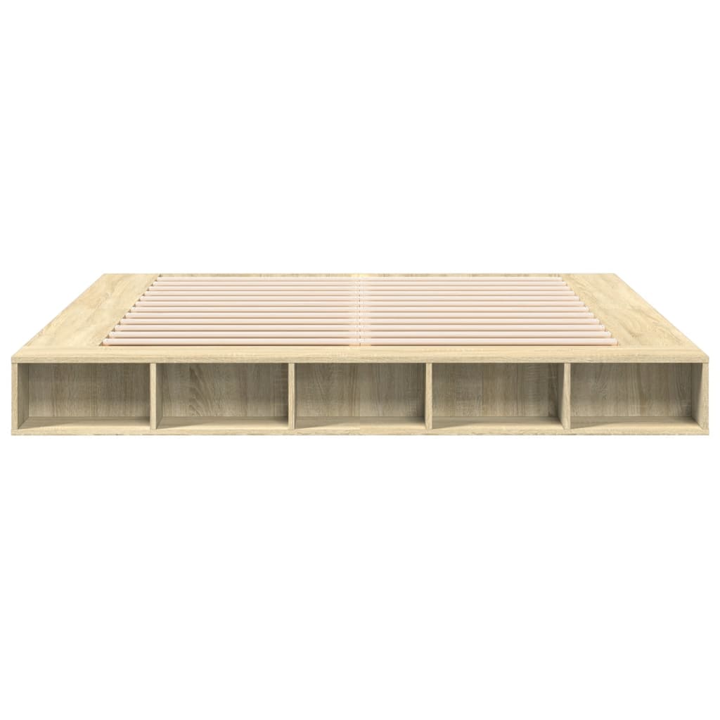 vidaXL Πλαίσιο Κρεβατιού Sonoma Δρυς 200x200 εκ. Επεξεργασμένο Ξύλο