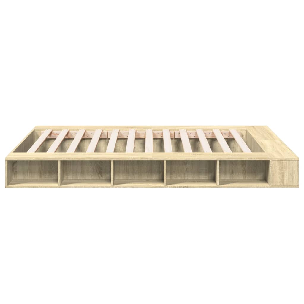 vidaXL Πλαίσιο Κρεβατιού Sonoma Δρυς 150x200 εκ. Επεξεργασμένο Ξύλο