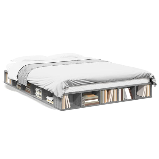 vidaXL Πλαίσιο Κρεβατιού Γκρι Sonoma 140x200 εκ. Επεξεργασμένο Ξύλο