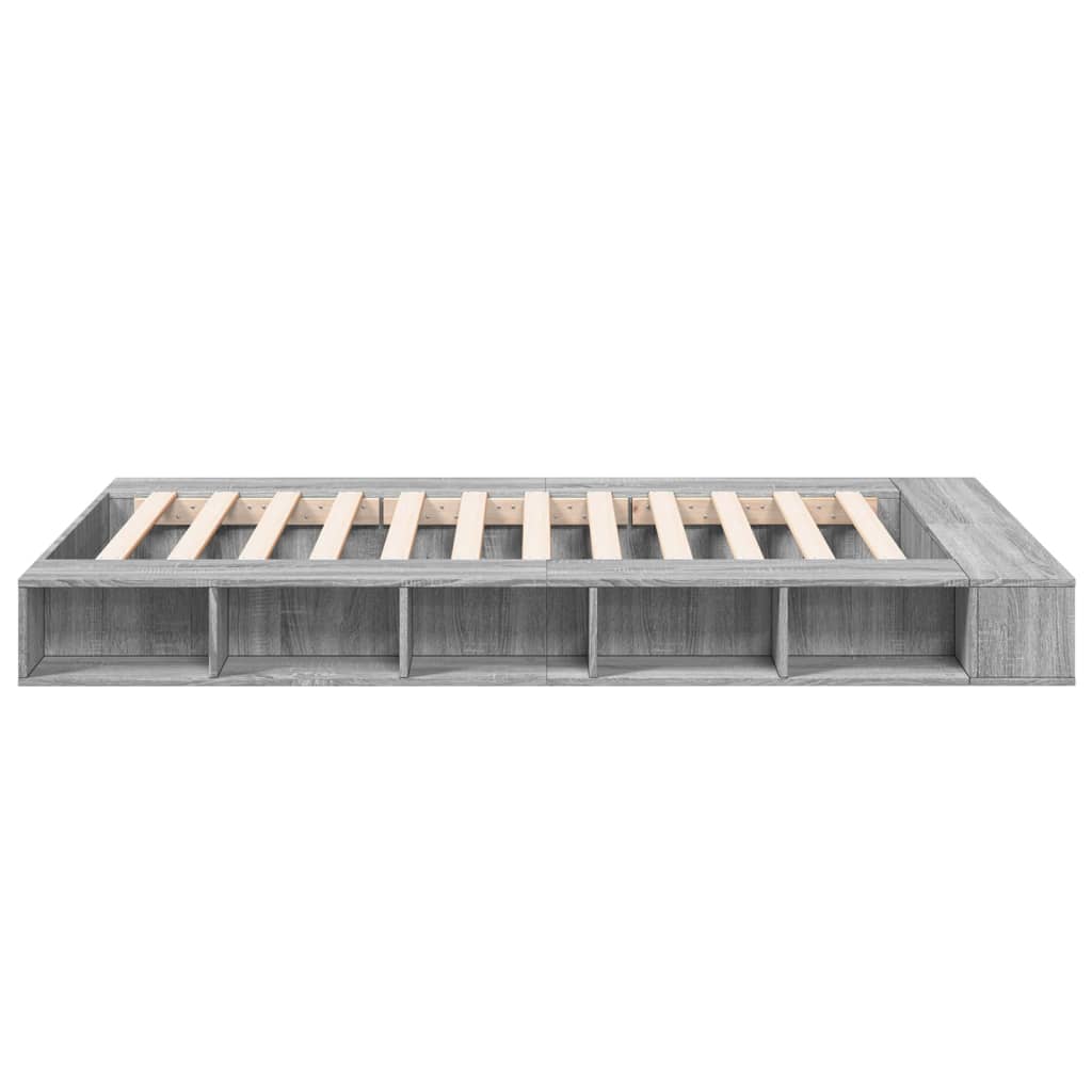 vidaXL Πλαίσιο Κρεβατιού Γκρι Sonoma 140x190 εκ. Επεξεργασμένο Ξύλο