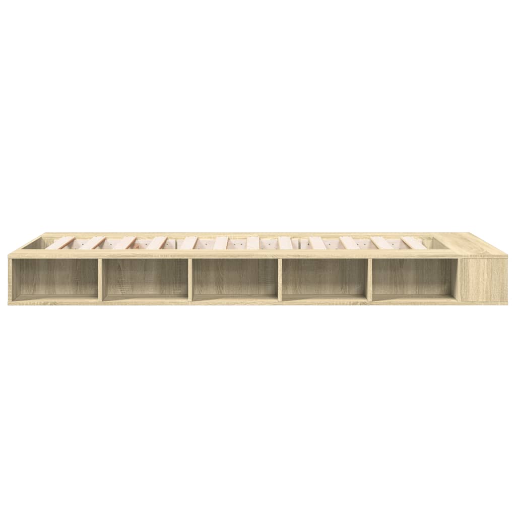 vidaXL Πλαίσιο Κρεβατιού Sonoma Δρυς 100x200 εκ. Επεξεργασμένο Ξύλο