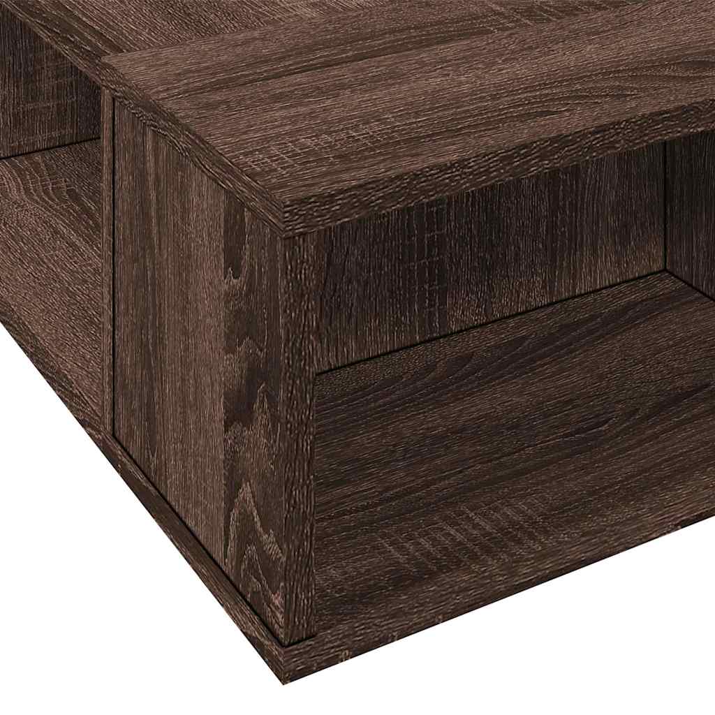 vidaXL Πλαίσιο Κρεβατιού Καφέ Δρυς 90 x 190 εκ. Επεξεργασμένο Ξύλο