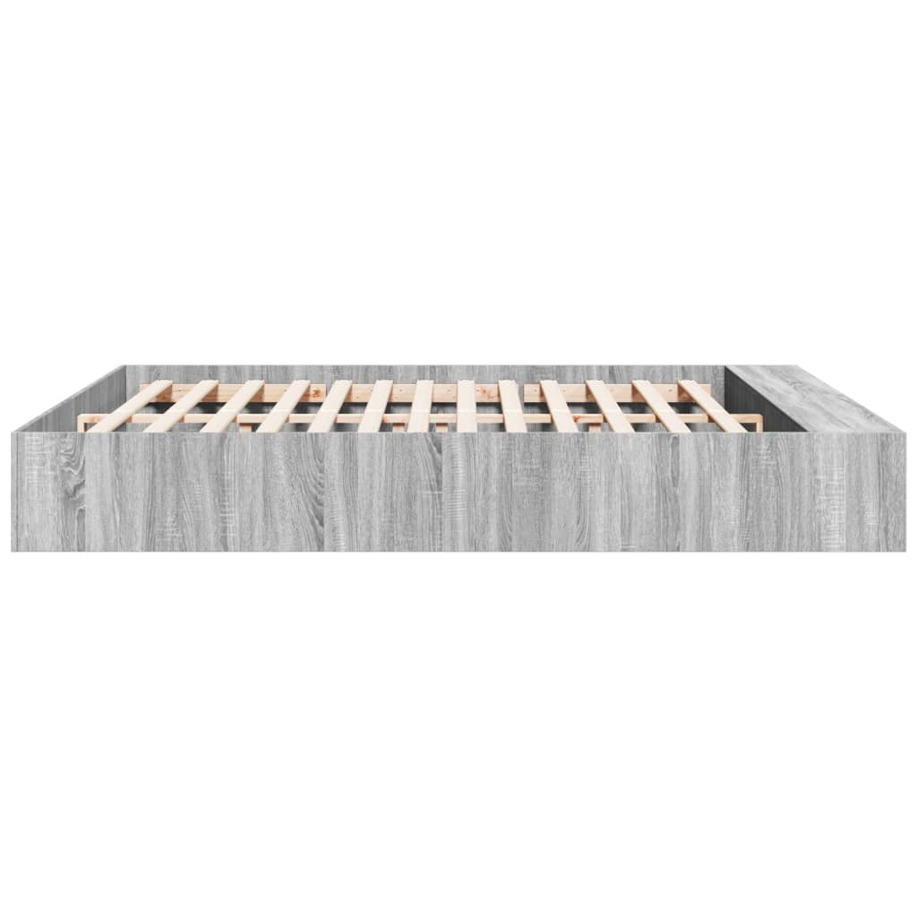 vidaXL Πλαίσιο Κρεβατιού Γκρι Sonoma 200x200 εκ. Επεξεργασμένο Ξύλο