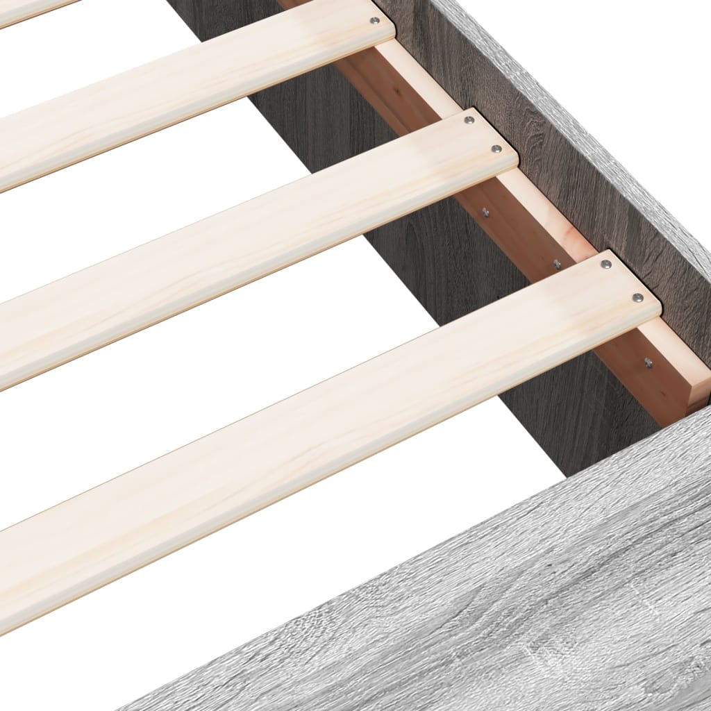 vidaXL Πλαίσιο Κρεβατιού Γκρι Sonoma 200x200 εκ. Επεξεργασμένο Ξύλο