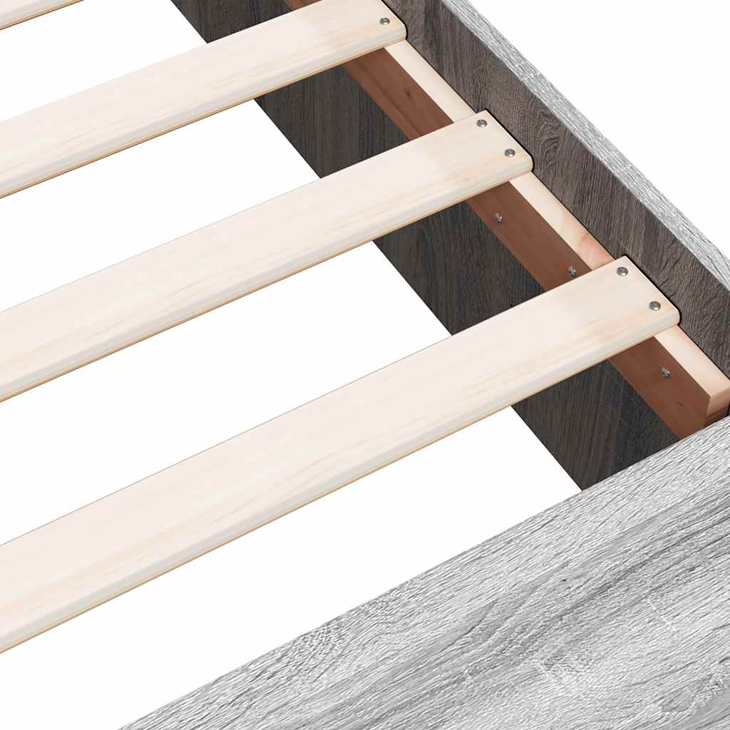 vidaXL Πλαίσιο Κρεβατιού Γκρι Sonoma 150x200 εκ. Επεξεργασμένο Ξύλο