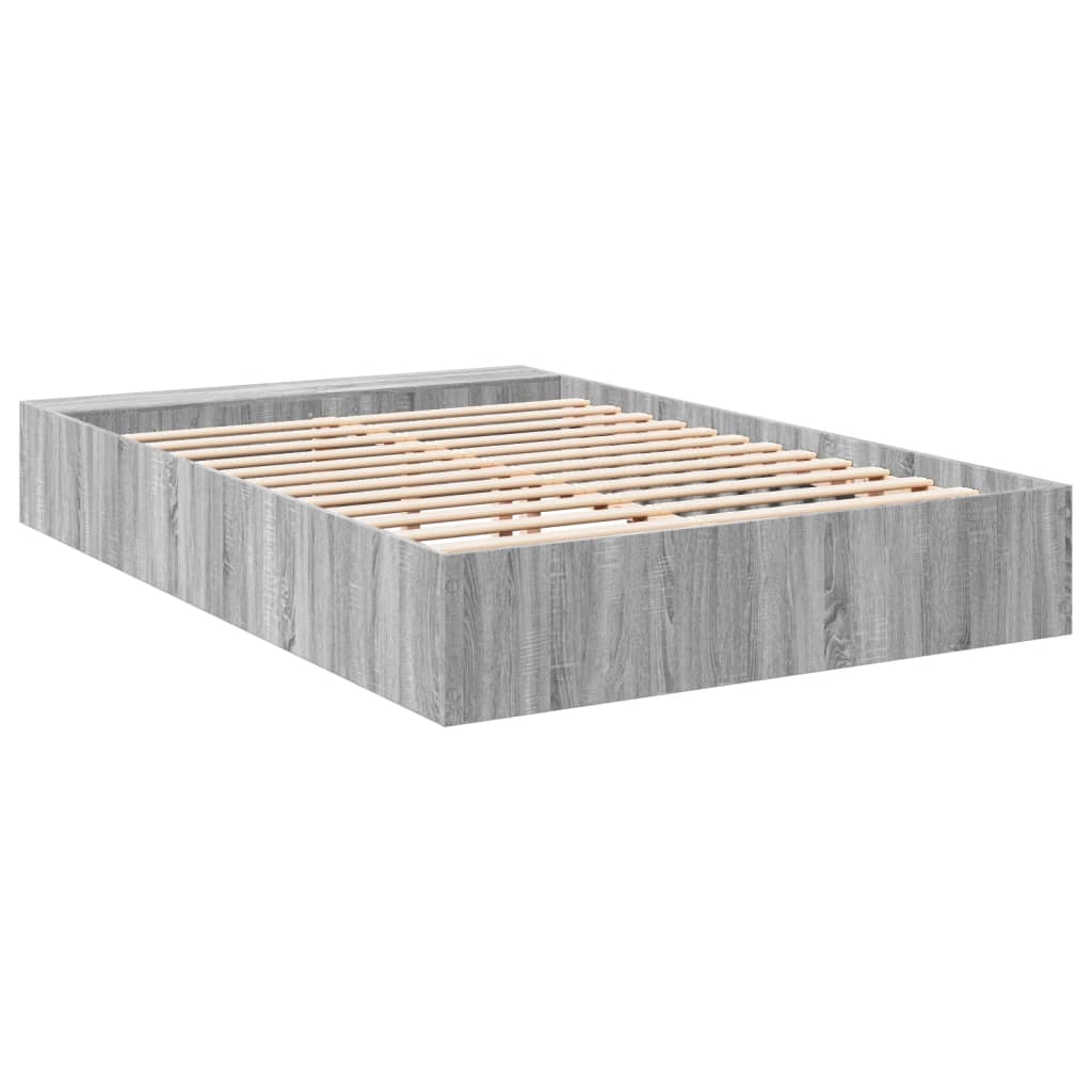 vidaXL Πλαίσιο Κρεβατιού Γκρι Sonoma 140x200 εκ. Επεξεργασμένο Ξύλο