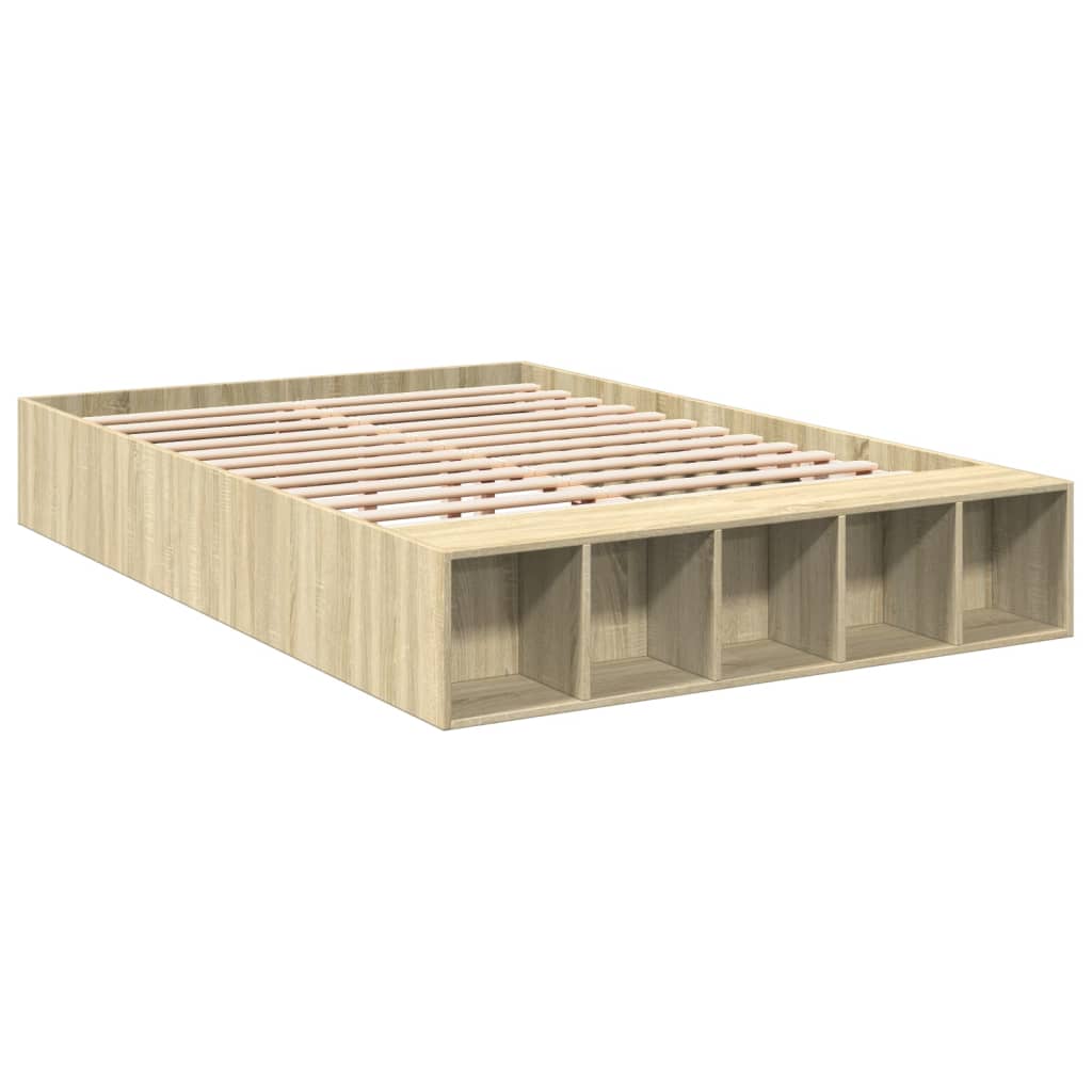 vidaXL Πλαίσιο Κρεβατιού Sonoma Δρυς 120x190 εκ. Επεξεργασμένο Ξύλο