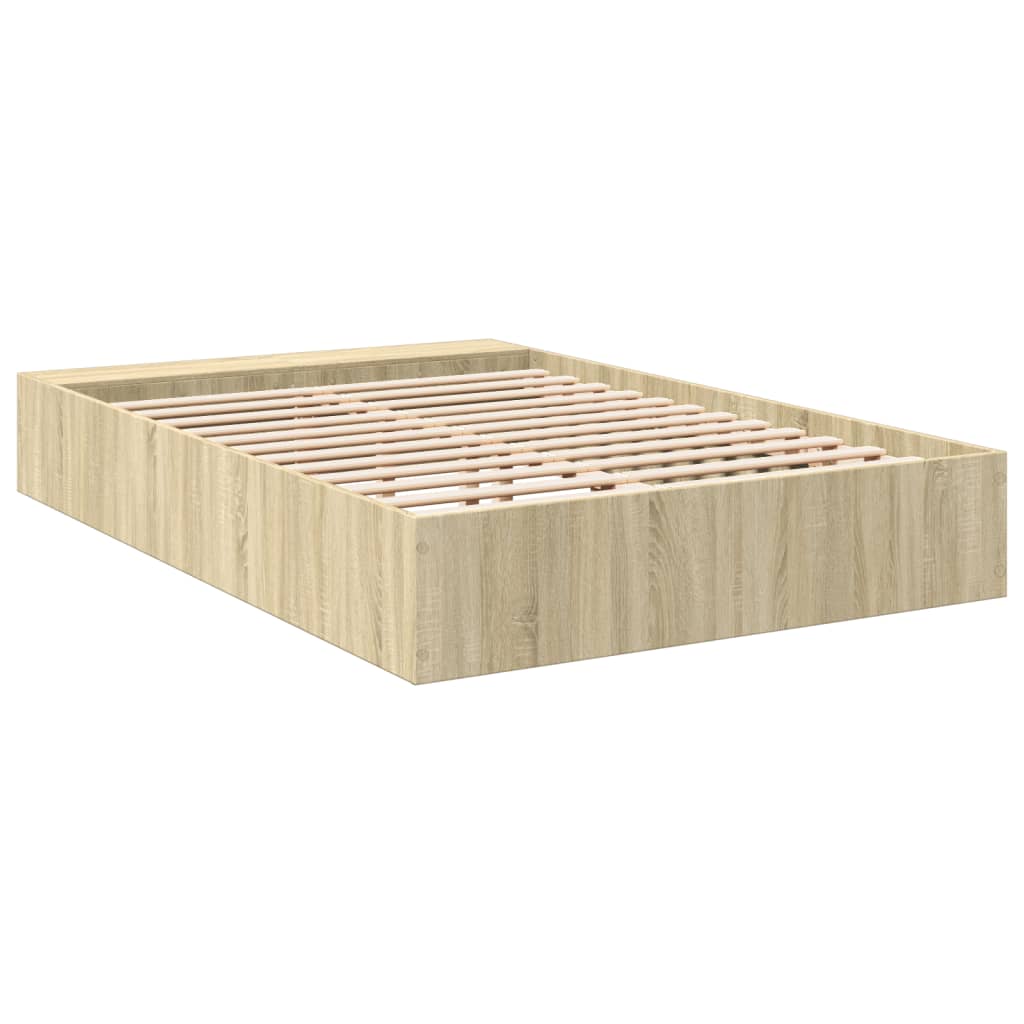 vidaXL Πλαίσιο Κρεβατιού Sonoma Δρυς 120x190 εκ. Επεξεργασμένο Ξύλο