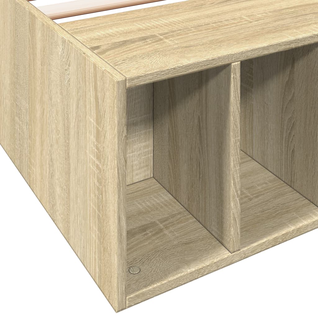 vidaXL Πλαίσιο Κρεβατιού Sonoma Δρυς 100x200 εκ. Επεξεργασμένο Ξύλο