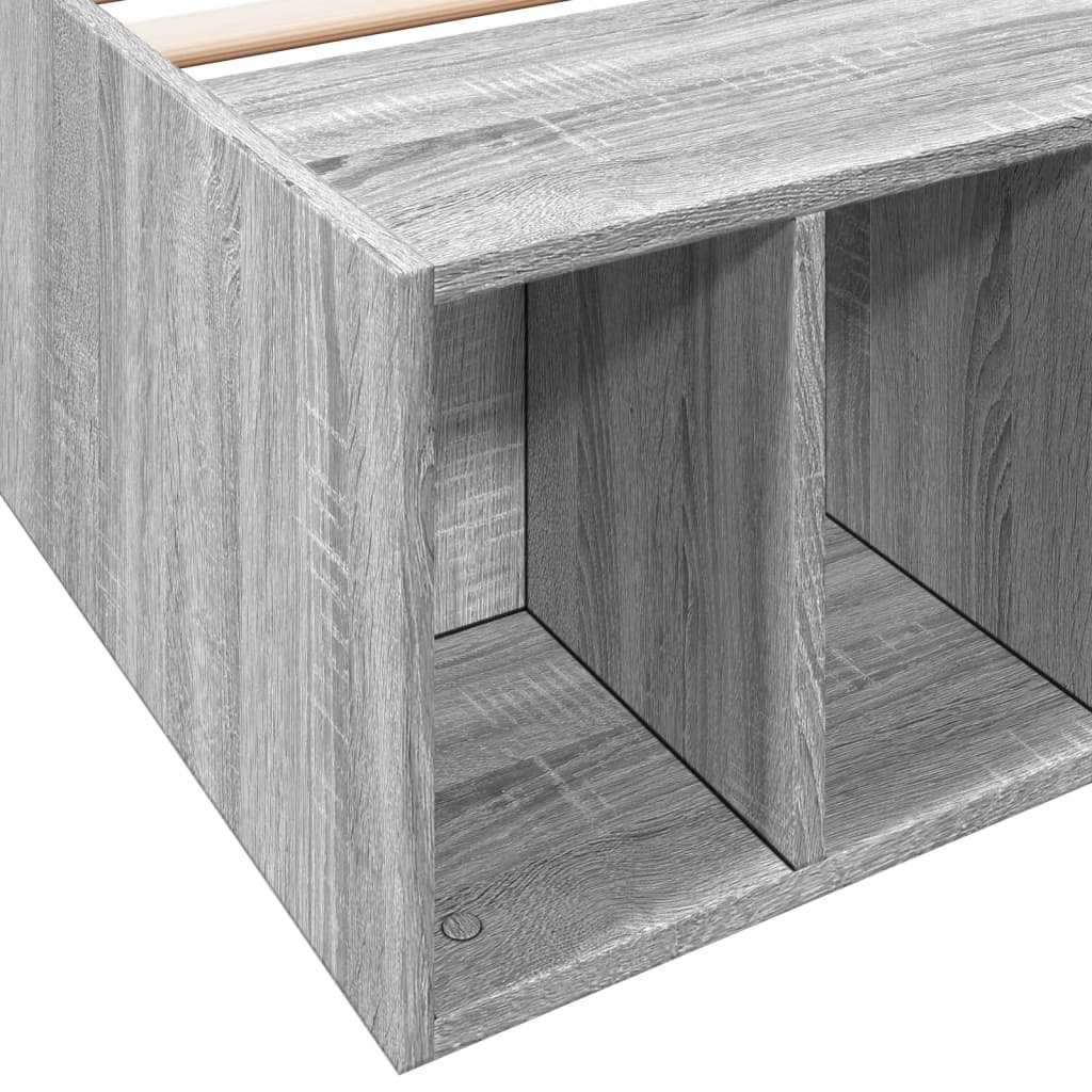 vidaXL Πλαίσιο Κρεβατιού Γκρι Sonoma 75x190 εκ. Επεξεργασμένο Ξύλο