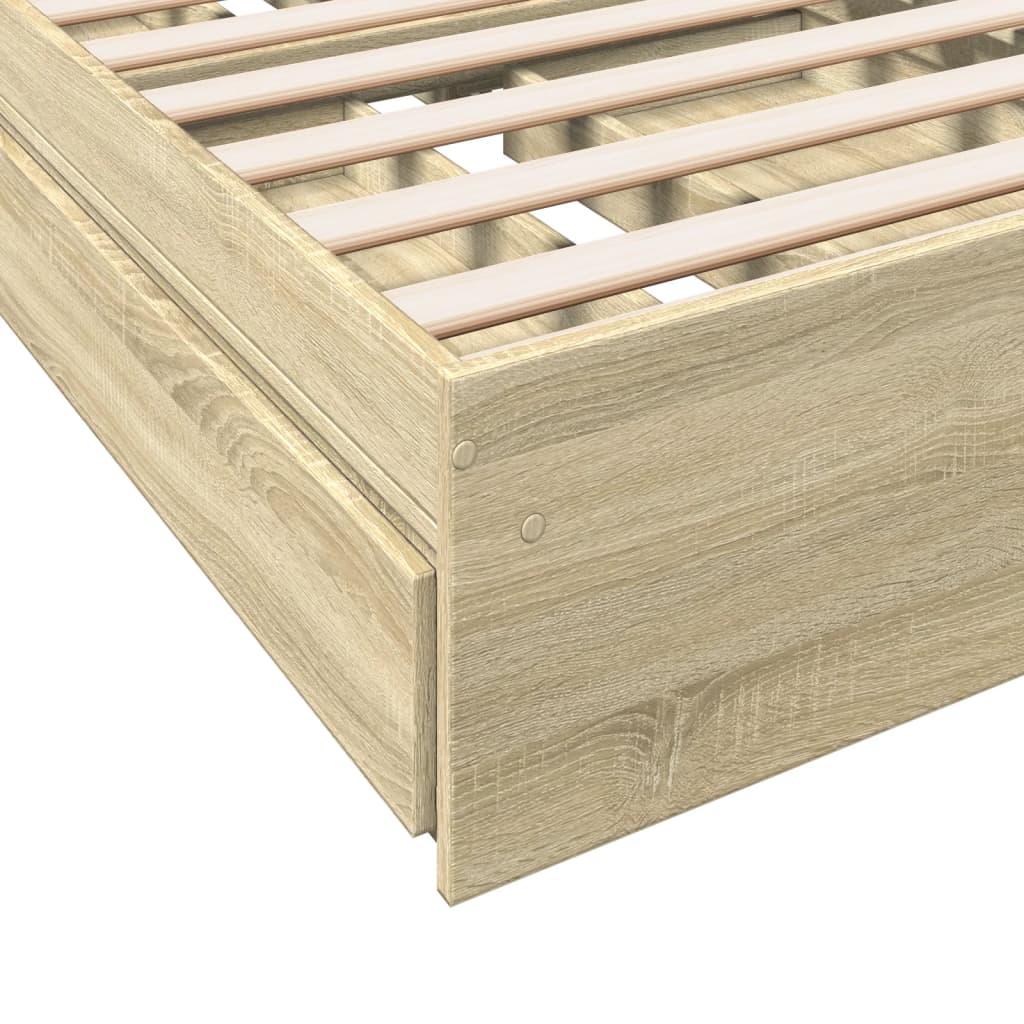 vidaXL Πλαίσιο Κρεβατιού με συρτάρια Sonoma Δρυς 100x200εκ. Επεξ. Ξύλο