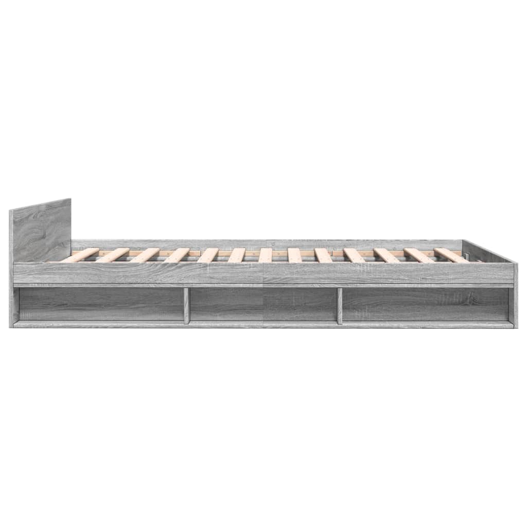 vidaXL Πλαίσιο Κρεβατιού με συρτάρια Γκρι sonoma 120x200εκ. Επεξ. Ξύλο