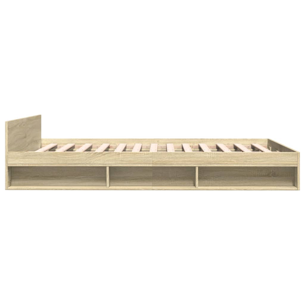 vidaXL Πλαίσιο Κρεβατιού με συρτάρια Sonoma Δρυς 120x190εκ. Επεξ. Ξύλο