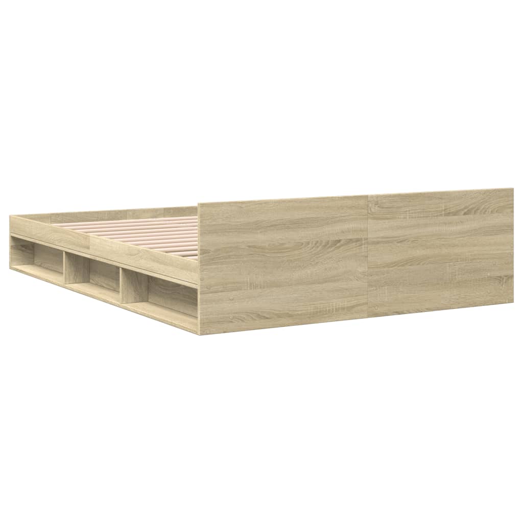 vidaXL Πλαίσιο Κρεβατιού με συρτάρια Sonoma Δρυς 120x190εκ. Επεξ. Ξύλο