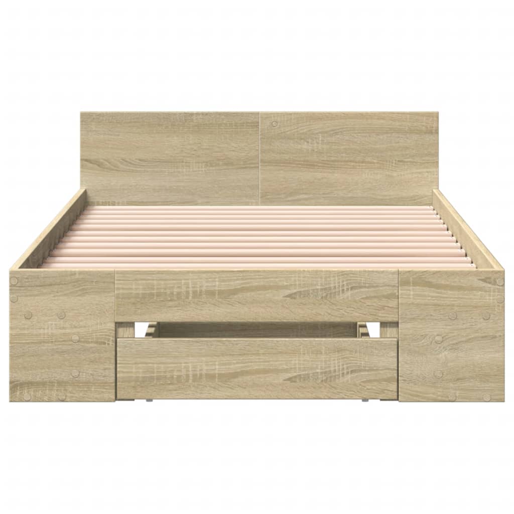 vidaXL Πλαίσιο Κρεβατιού με συρτάρια Sonoma Δρυς 100x200εκ. Επεξ. Ξύλο