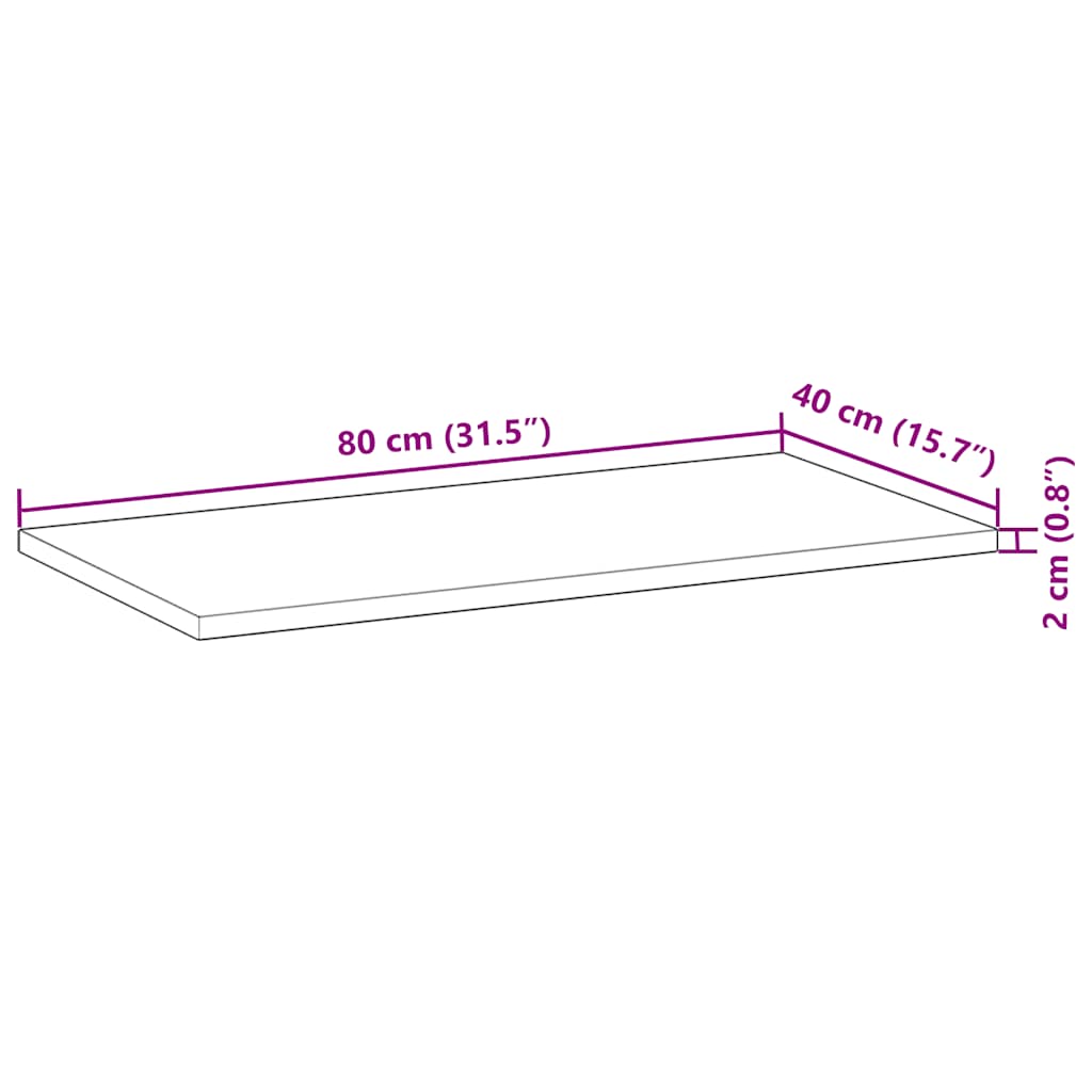 vidaXL Ράφια Πλωτά 4 τεμ. 80x40x2 εκ. από Μασίφ Ξύλο Ακακίας χωρίς Επεξεργασία