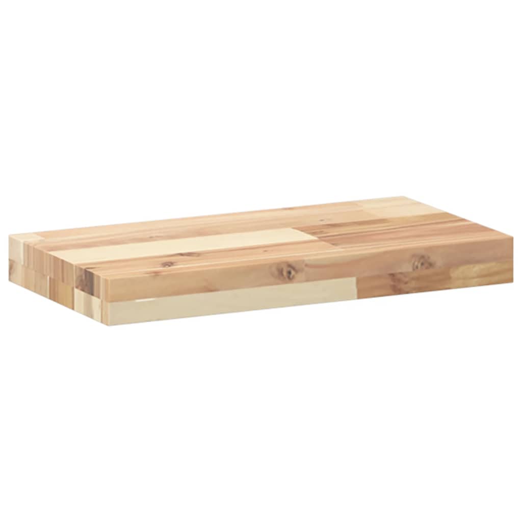 vidaXL Ράφι Πλωτό 60x20x4 εκ. από Μασίφ Ξύλο Ακακίας χωρίς Επεξεργασία