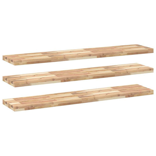 vidaXL Ράφια Κρεμαστά 3 Τεμ. 160x30x4εκ Ακατέργαστο Μασίφ Ξύλο Ακακίας