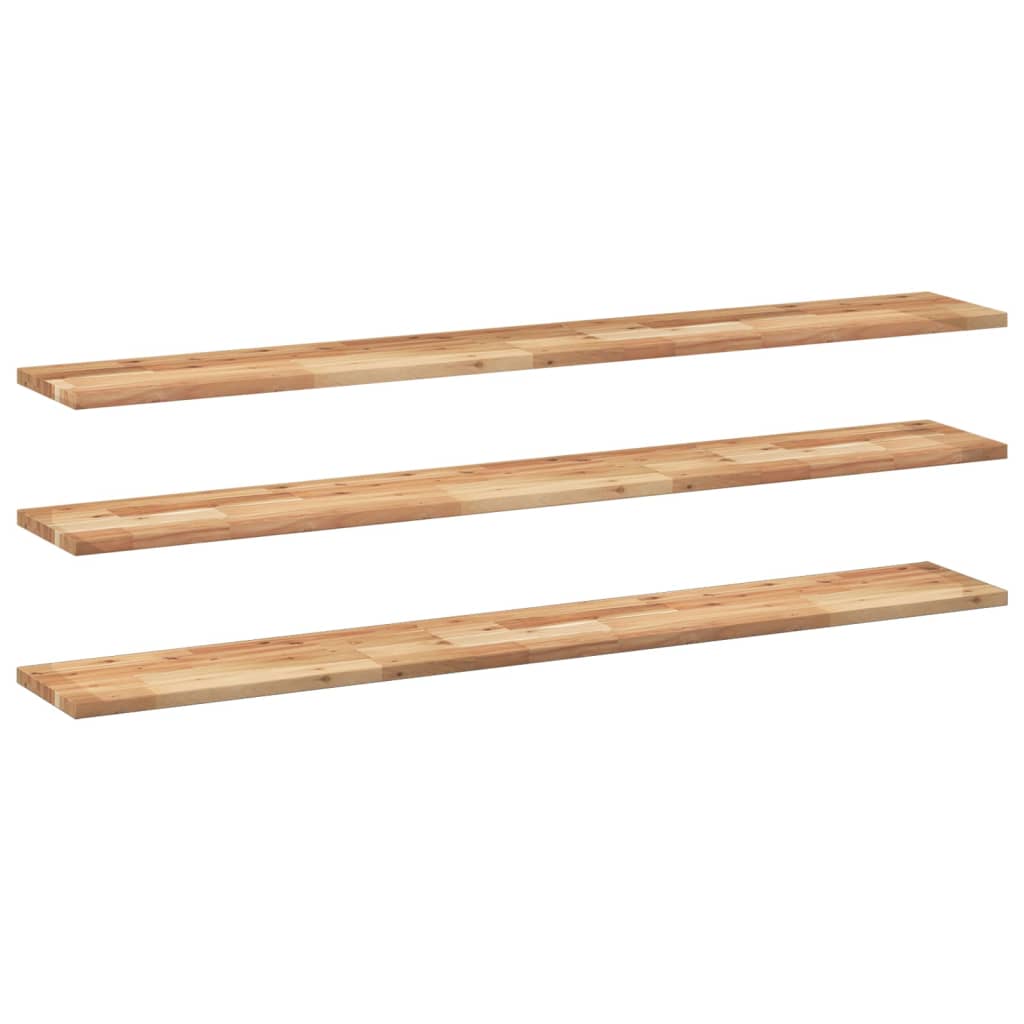 vidaXL Ράφια Πλωτά 3 τεμ. 140x20x2 εκ. από Μασίφ Ξύλο Ακακίας με Φινίρισμα Λαδιού