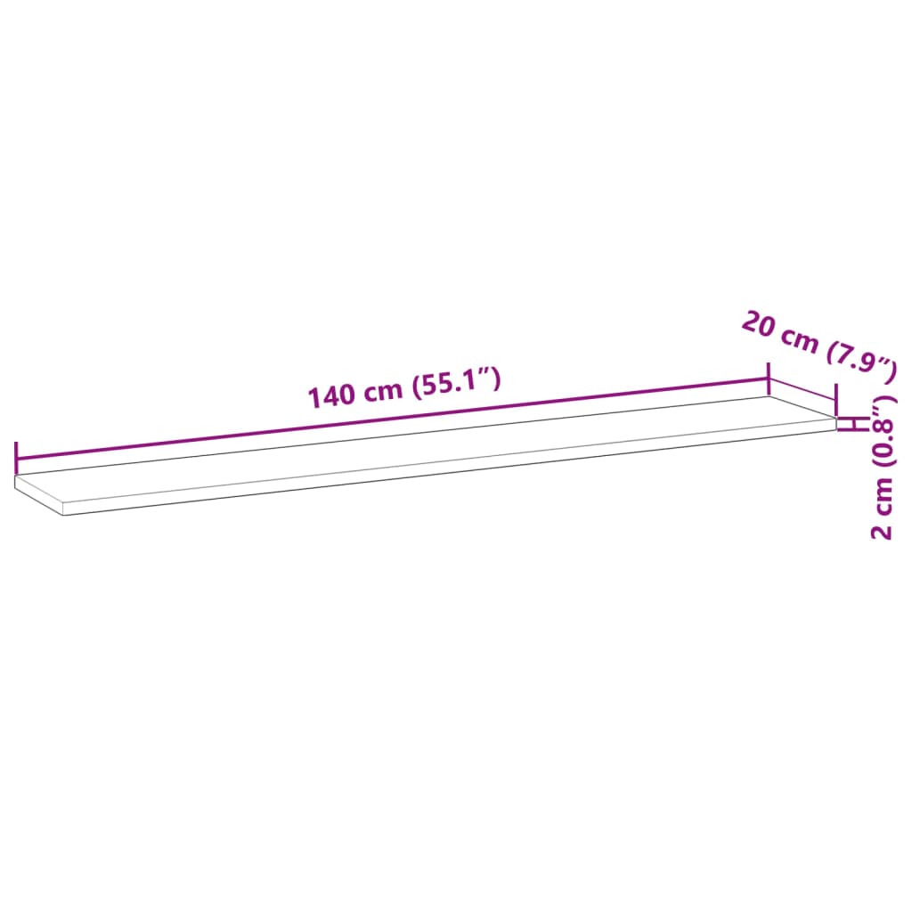 vidaXL Ράφια Πλωτά 3 τεμ. 140x20x2 εκ. από Μασίφ Ξύλο Ακακίας με Φινίρισμα Λαδιού