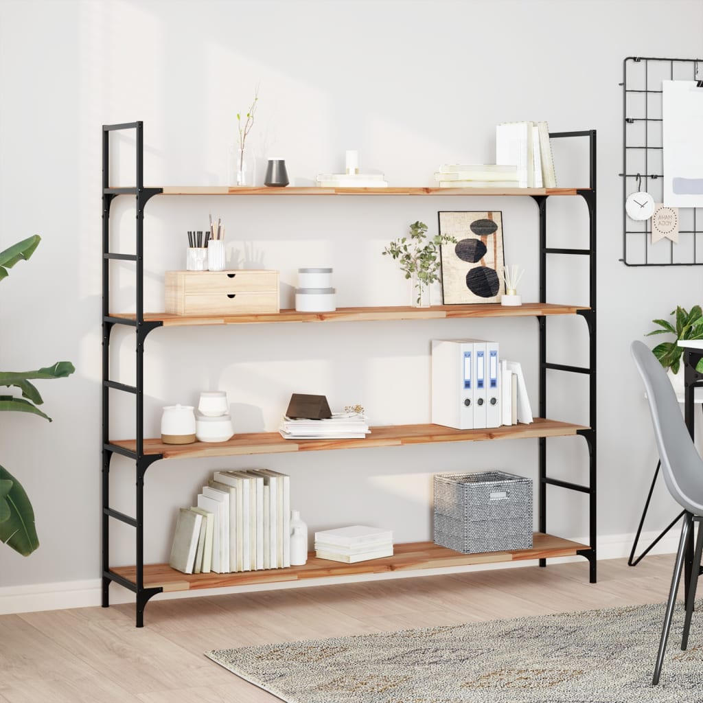 vidaXL Ράφια Πλωτά 2 τεμ. 120x30x2 εκ. από Μασίφ Ξύλο Ακακίας με Φινίρισμα Λαδιού